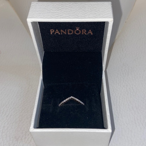Pandora Sparkling Wishbone Ring - Picture 2 of 2